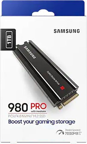 Samsung 980 PRO Heatsink interne SSD (1 TB) 7000 MB/S Lesegeschwindigkeit, Playstation 5 kompatibel