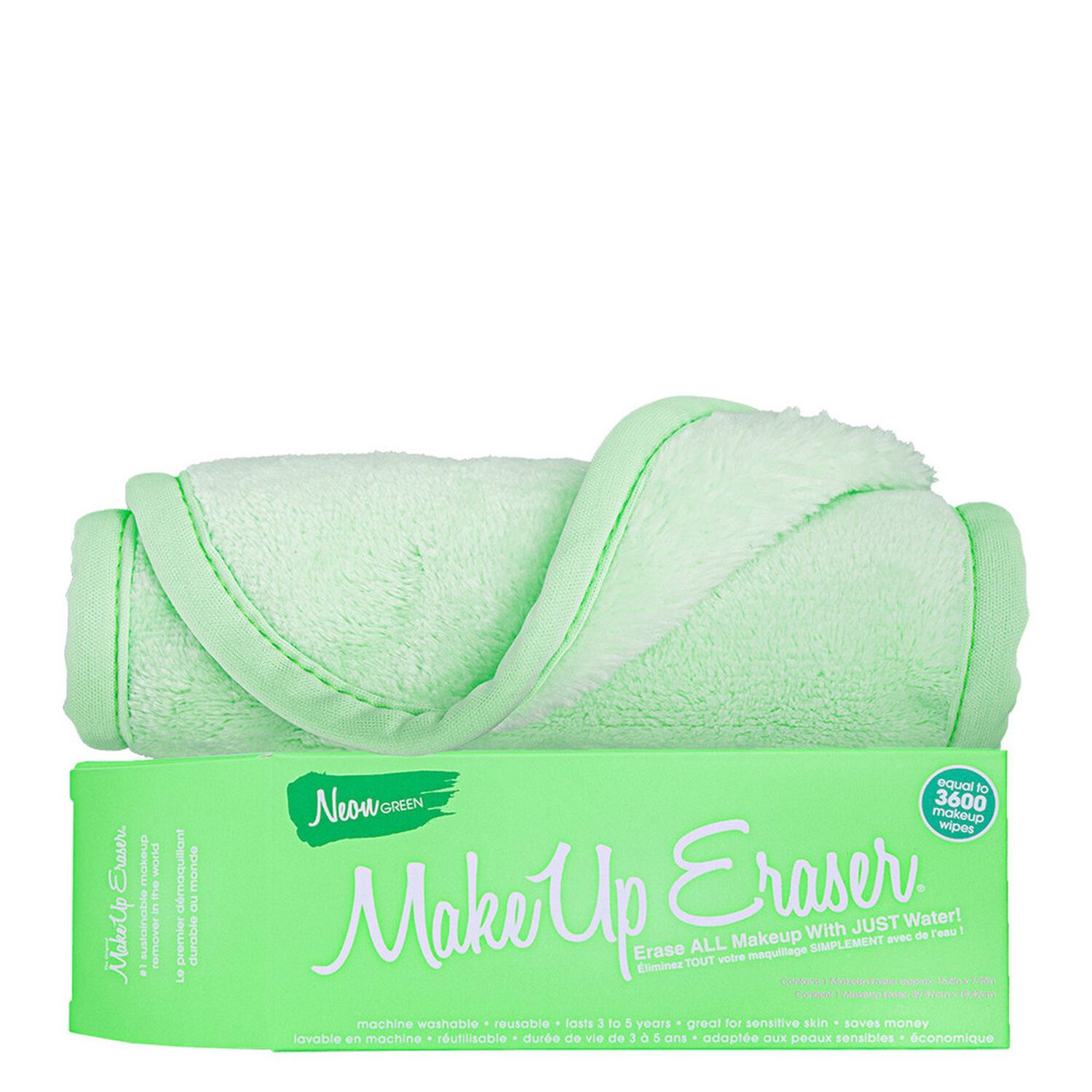 Make Up Eraser Neon Green Serviette Démaquillante Réutilisable