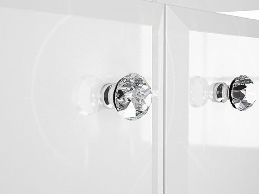 Feldmann-Wohnen Wohnwand GLAMOUR, (Set), 1 Vitrine + 1 Lowboard