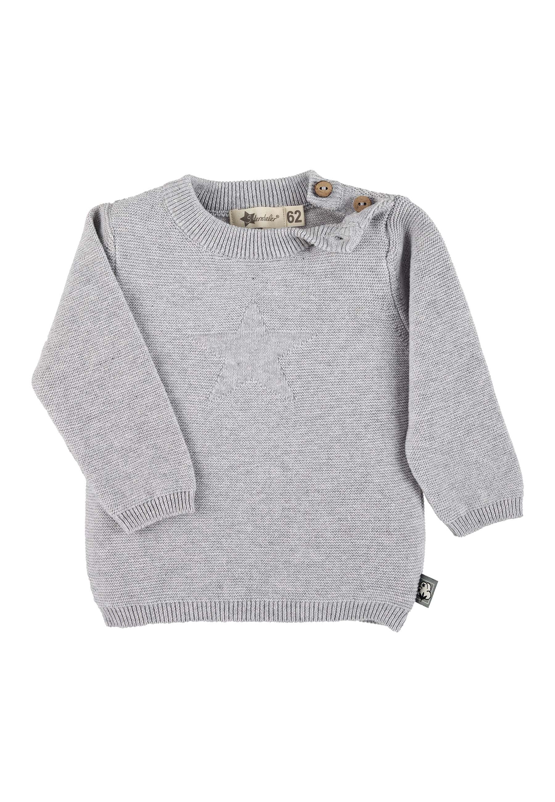 GOTS Strick-Pullover mit eingestricktem Stern