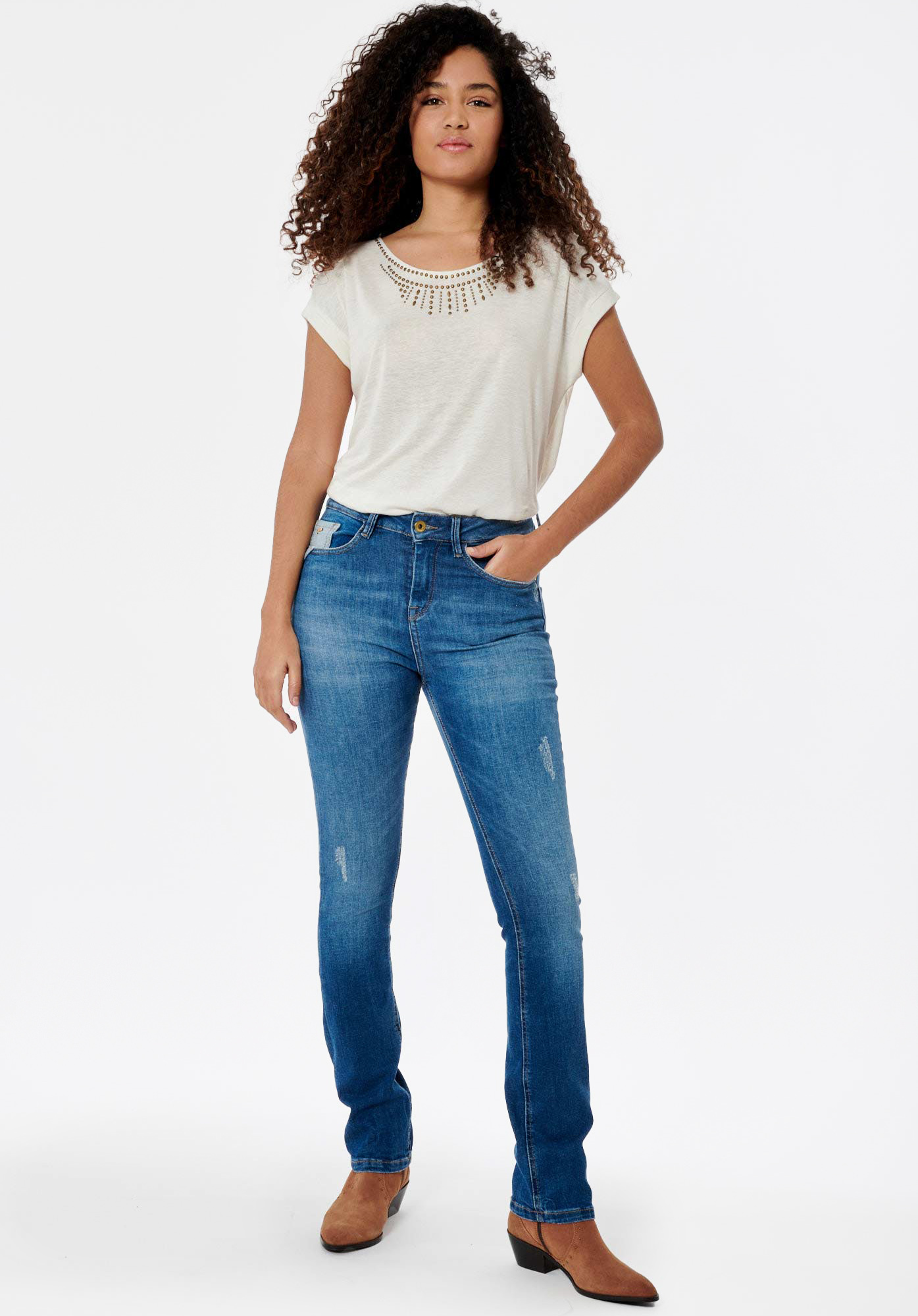 SIBEL  Jean demi-slim Femme