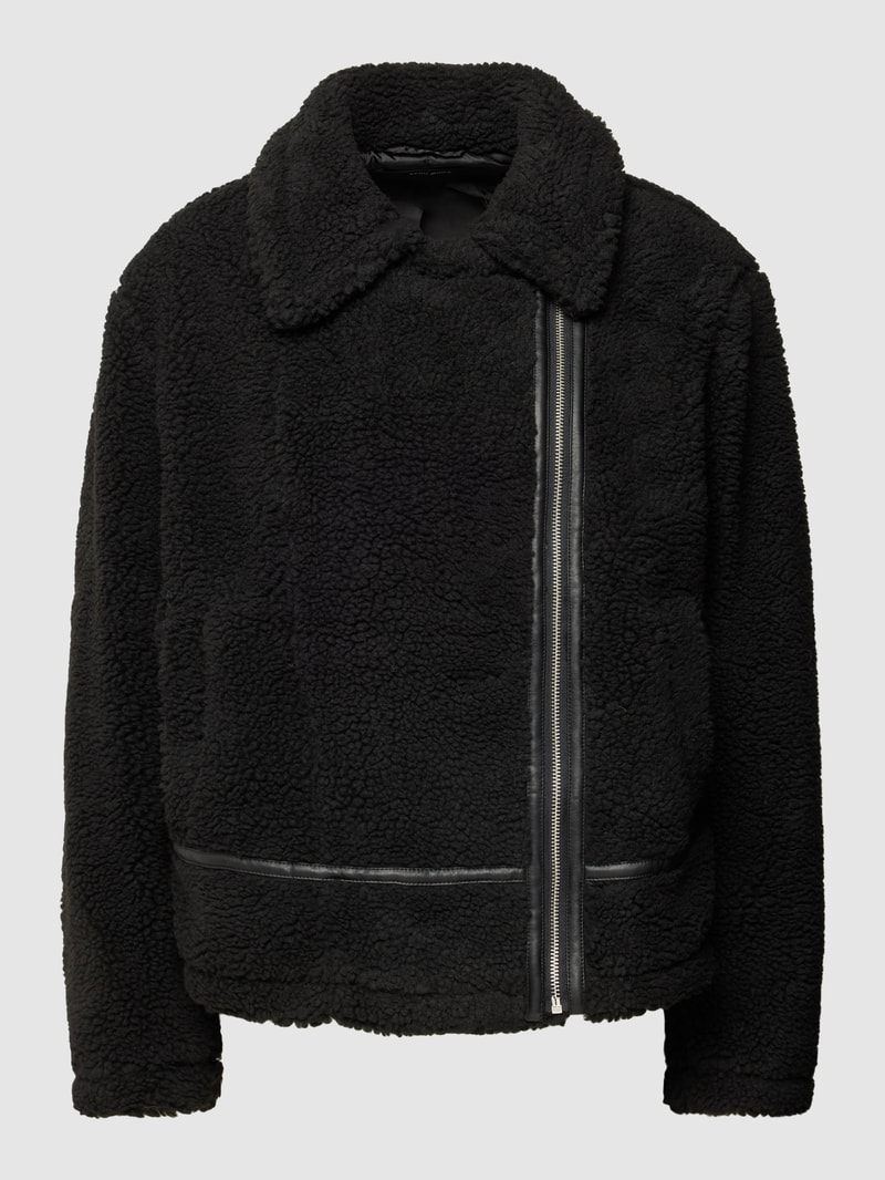 Jacke aus Teddyfell Modell 'NADIA' in schwarz