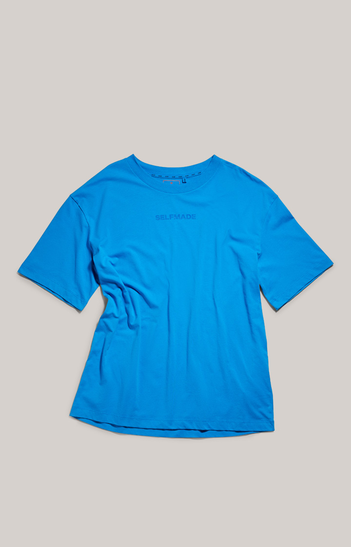 Unisex-Baumwoll-T-Shirt in Blau