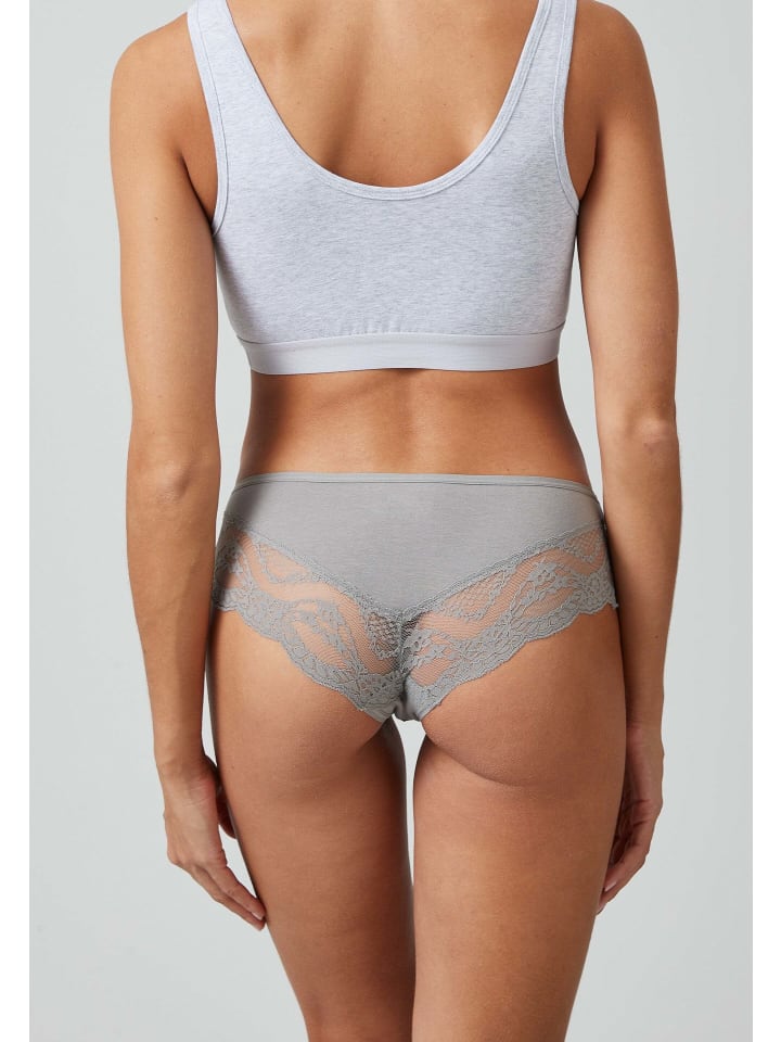 SNOCKS Hipster mit Spitze aus Bio-Baumwolle 3 Stück in Mix (Apricot/Grün/Schwarz) günstig kaufen