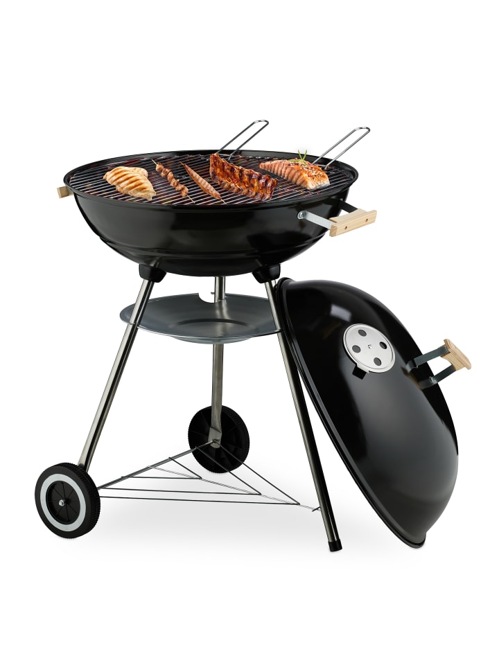 relaxdays Kugelgrill in Schwarz - Ø 54 cm günstig kaufen onesize