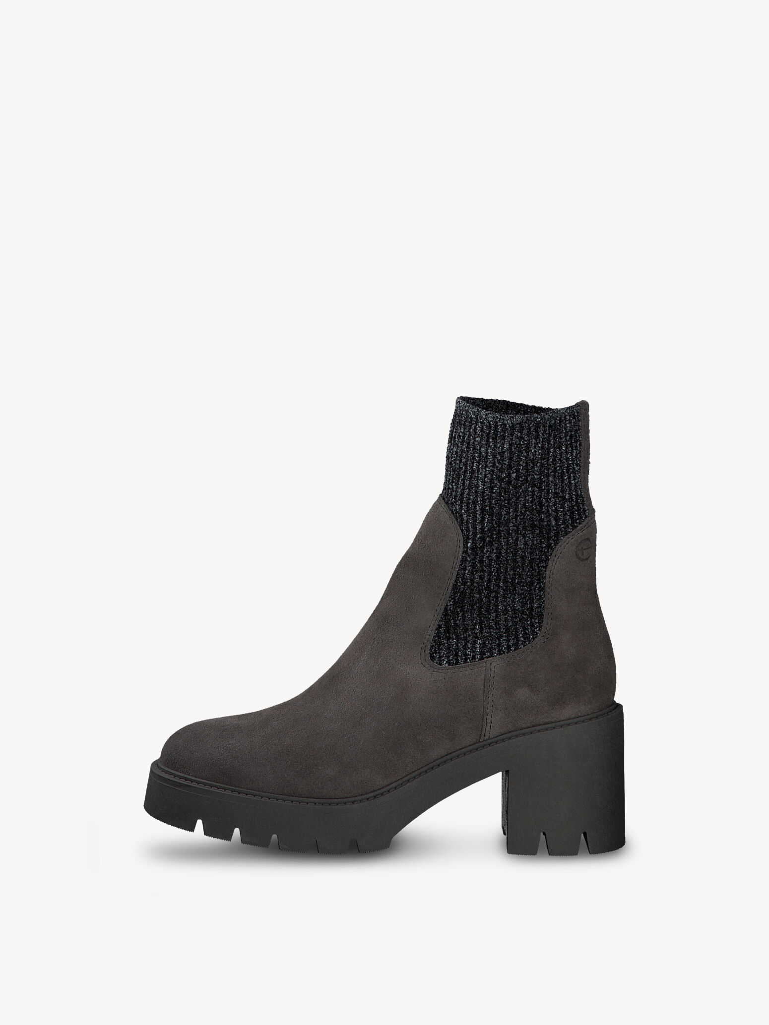 Bottine Chelsea en cuir - gris