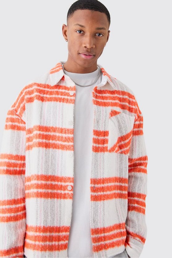 Kastiges kariertes Overshirt