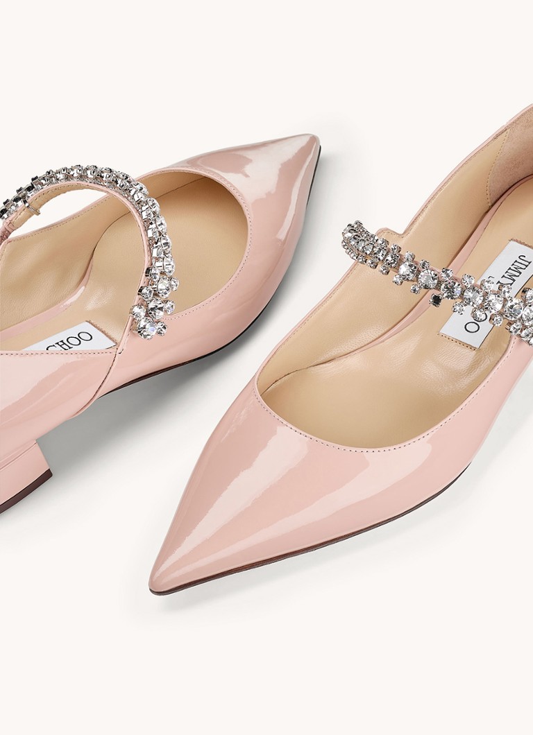 Jimmy Choo Bing -korkokengät vasikannahkaa ja kristallia