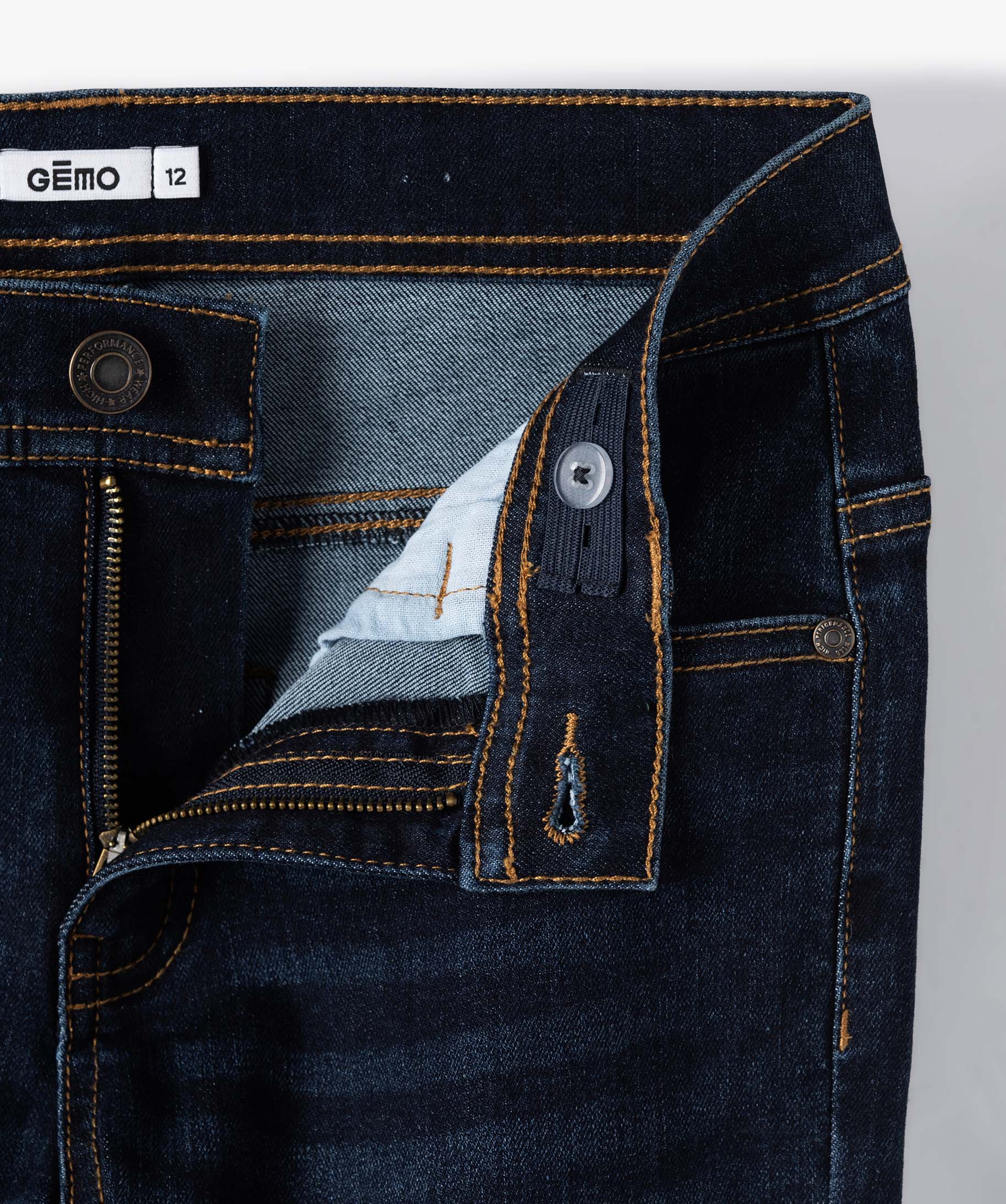 Jean coupe Slim 5 poches Garçon blue black | GEMO