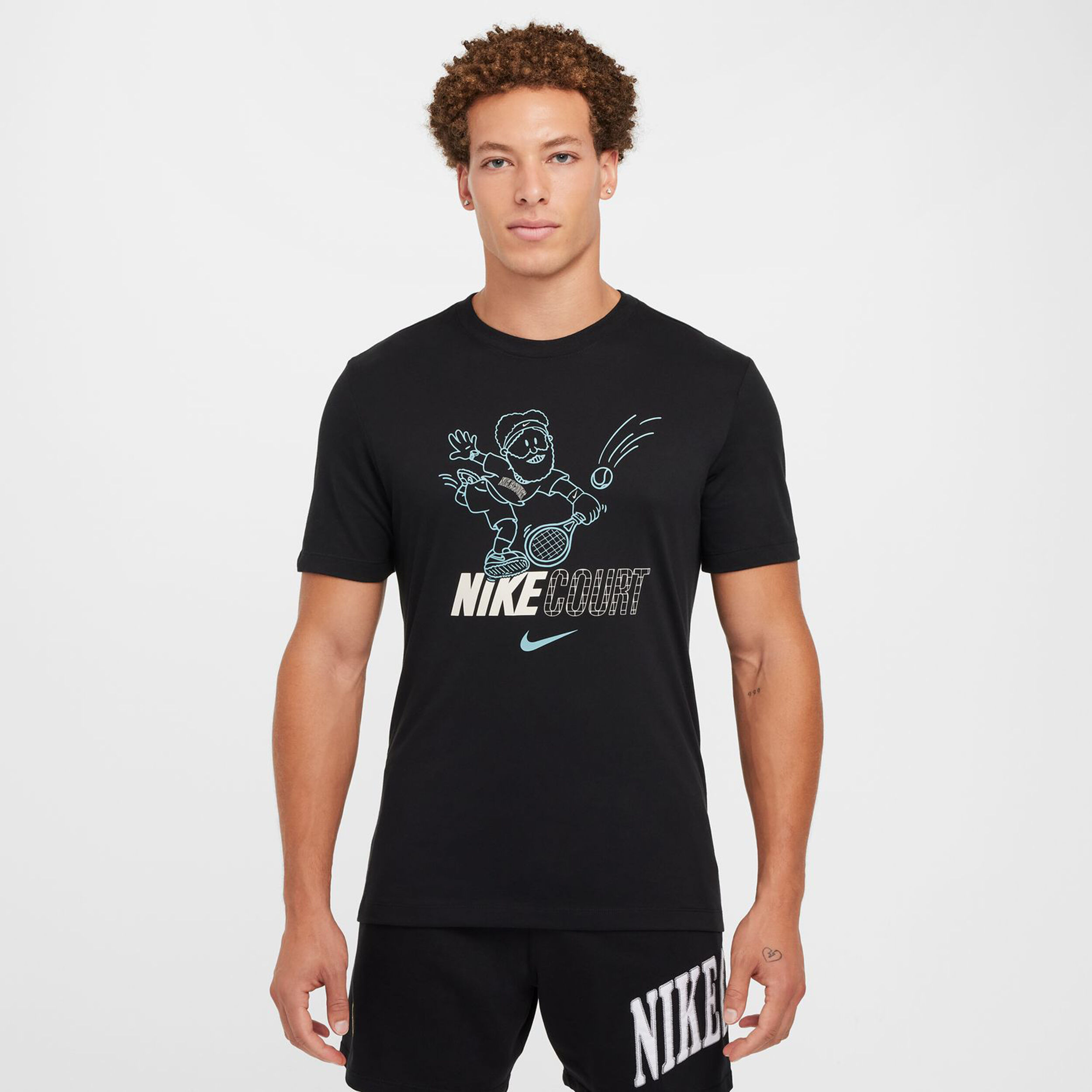 Court Dri-Fit T-Shirt Herren - Schwarz, Mehrfarbig