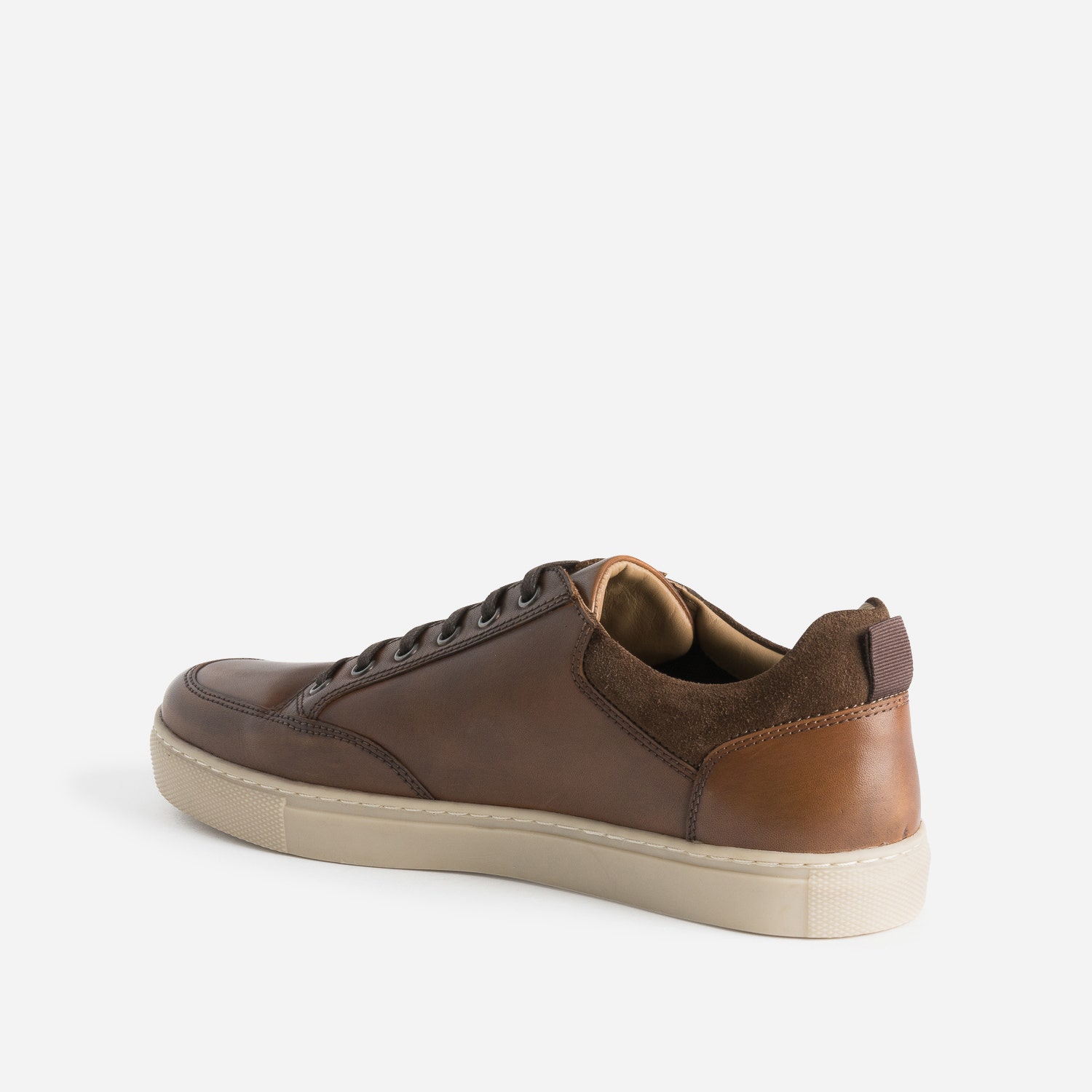 Tennis marron en cuir