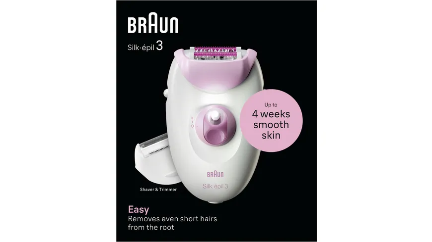 BRAUN Epilierer Silk-épil 3, 3-031 Rosa