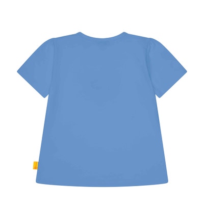 T-Shirt kurzarm, mittelblau für Mädchen