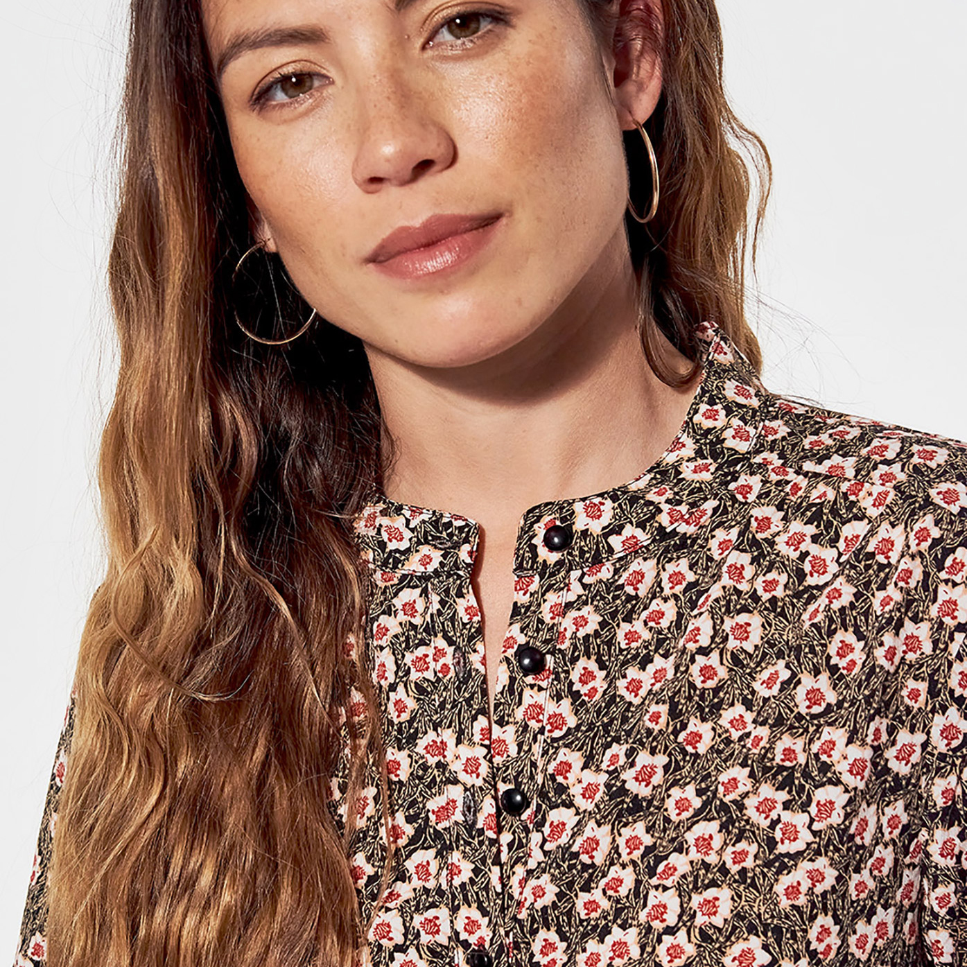 VEEP   Blouse régular Femme avec imprimé fleuri