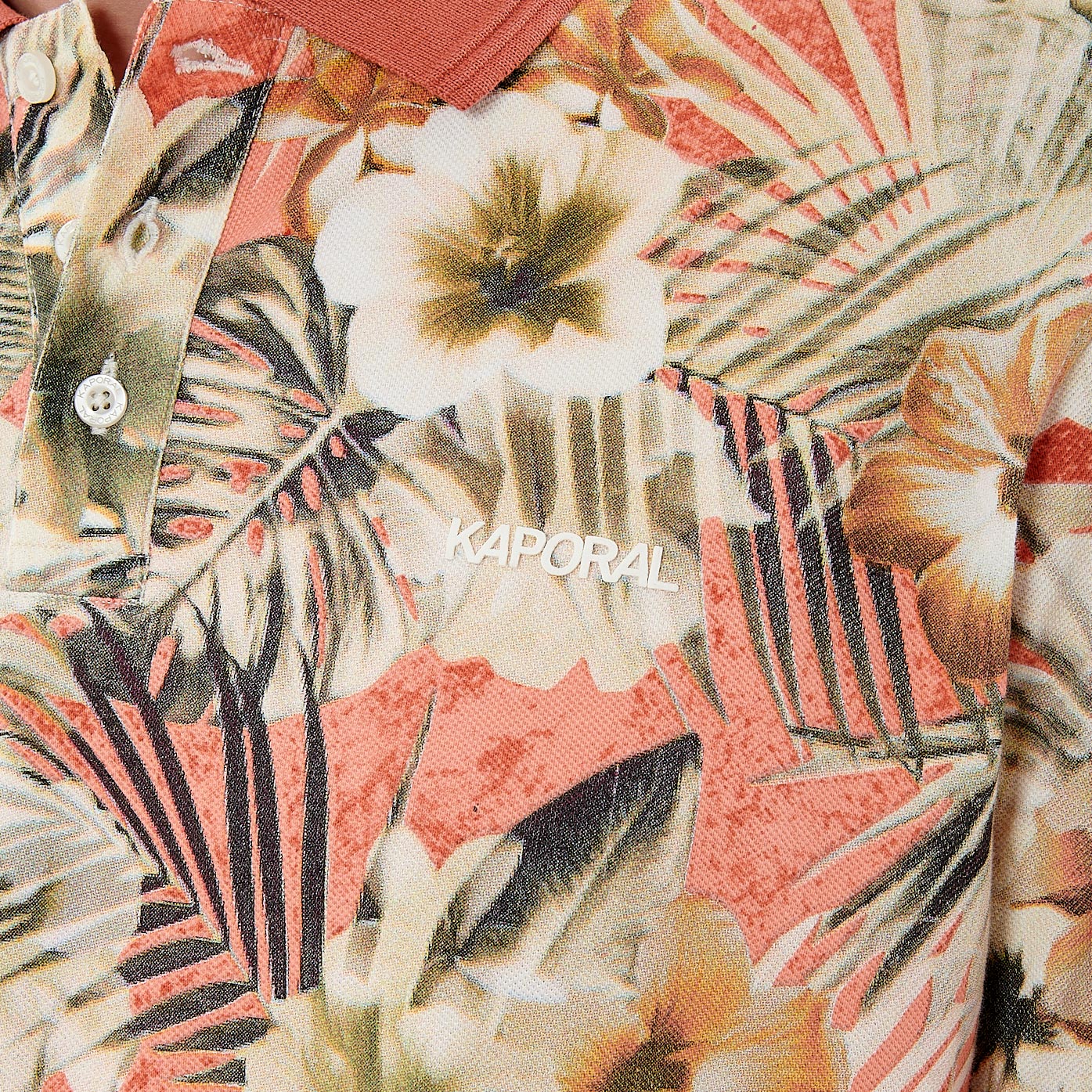 NAPPO  Polo fleuri Homme en 100% coton