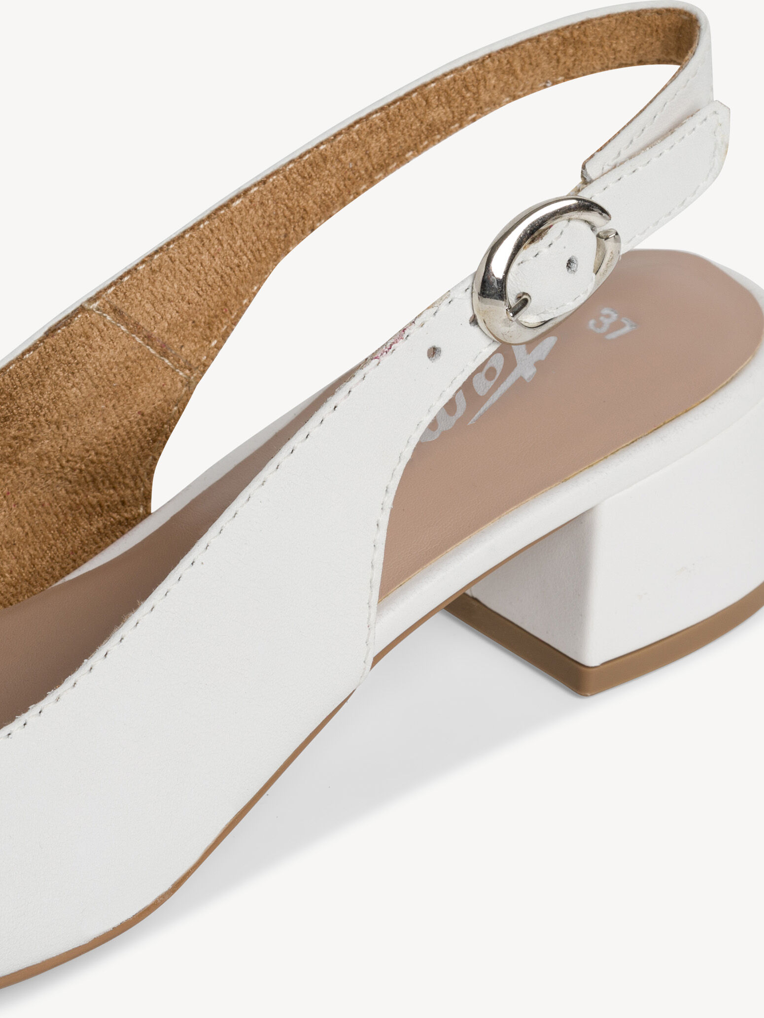Escarpin en cuir - blanc