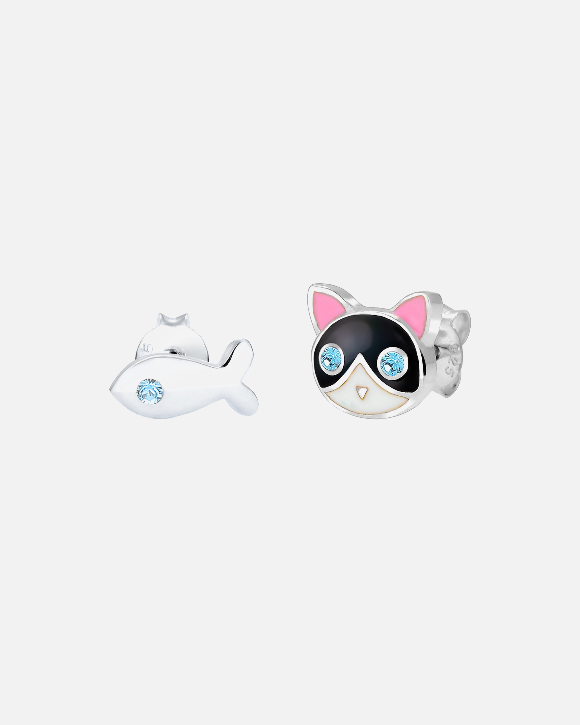 Elli Fish and Cat Crystal Child (925/1000) Plata