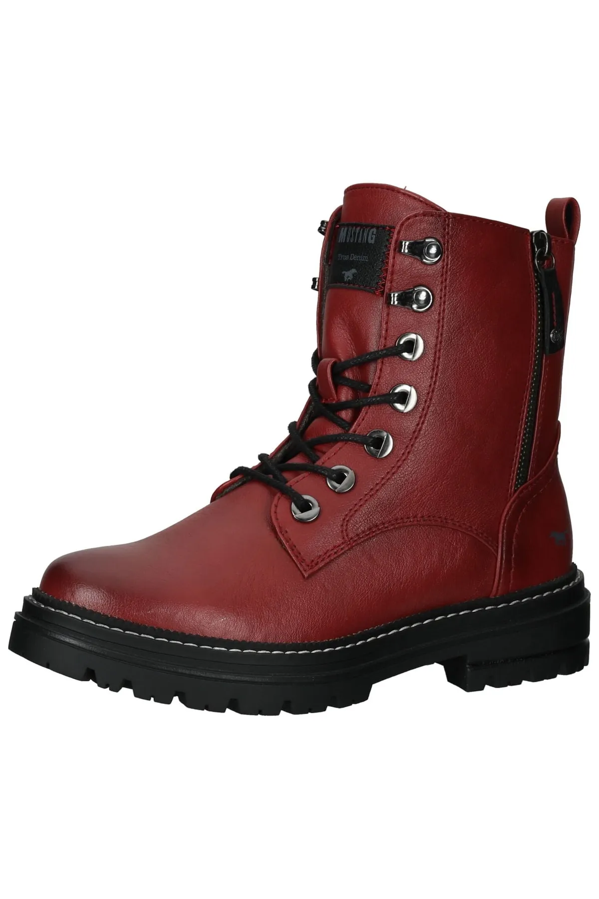 Mustang  Stiefelette - Rot - Blockabsatz