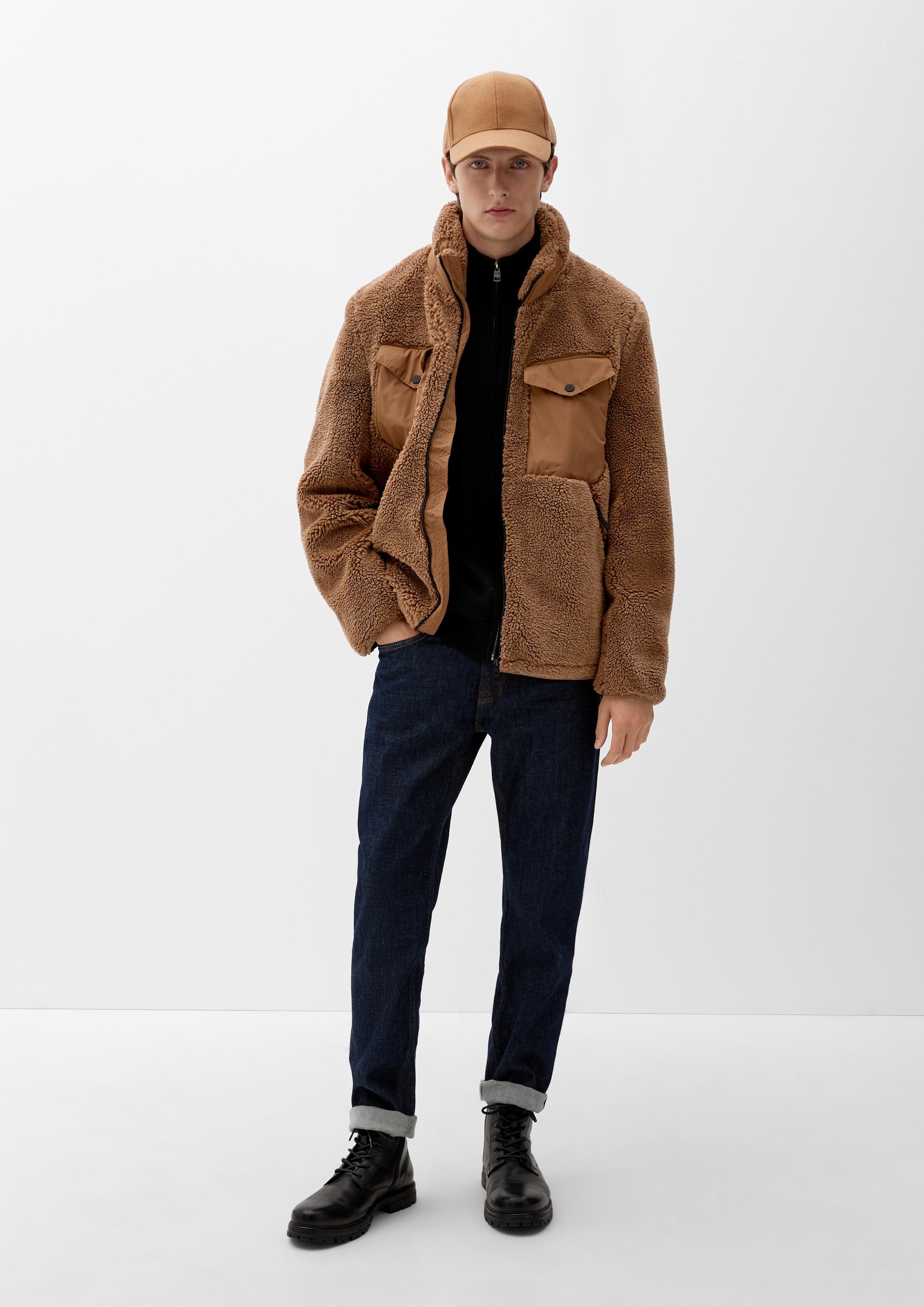 Teddy-Jacke mit Brusttaschen  2115333-8592