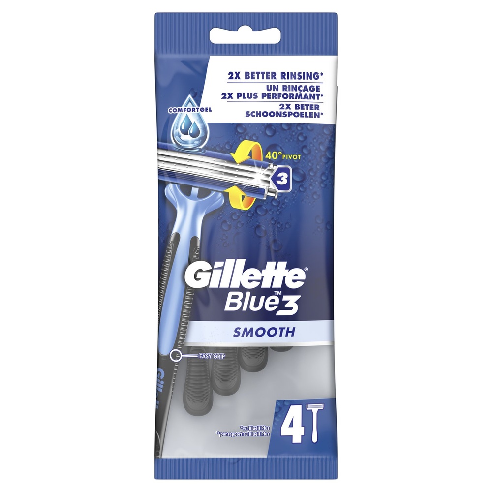 gillette Gillette Blue3 Rasoirs Jetables x 4 Rasoirs Jetables