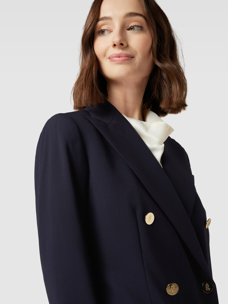 Blazer mit Reverskragen in marineblau