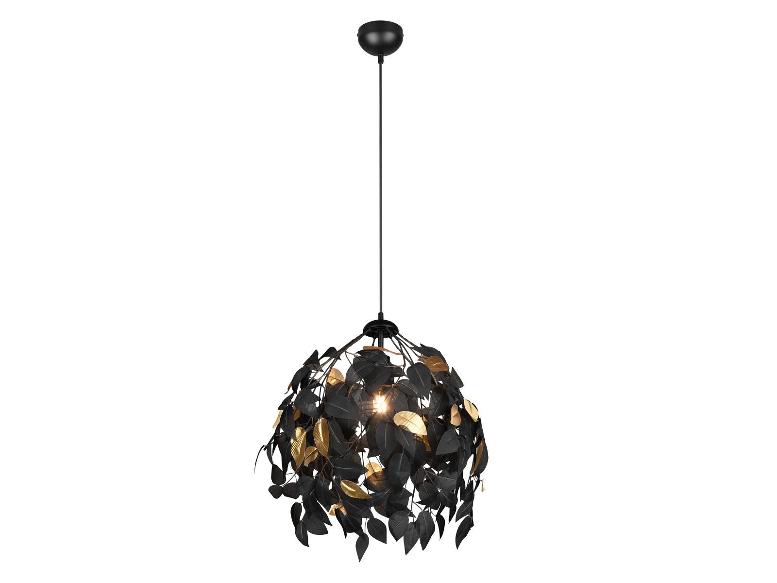 meineWunschleuchte LED Pendelleuchte, Dimmfunktion, LED wechselbar, Warmweiß, Ausgefallene Designer-lampen hängend für über-n Esstisch Schwarz Ø38cm