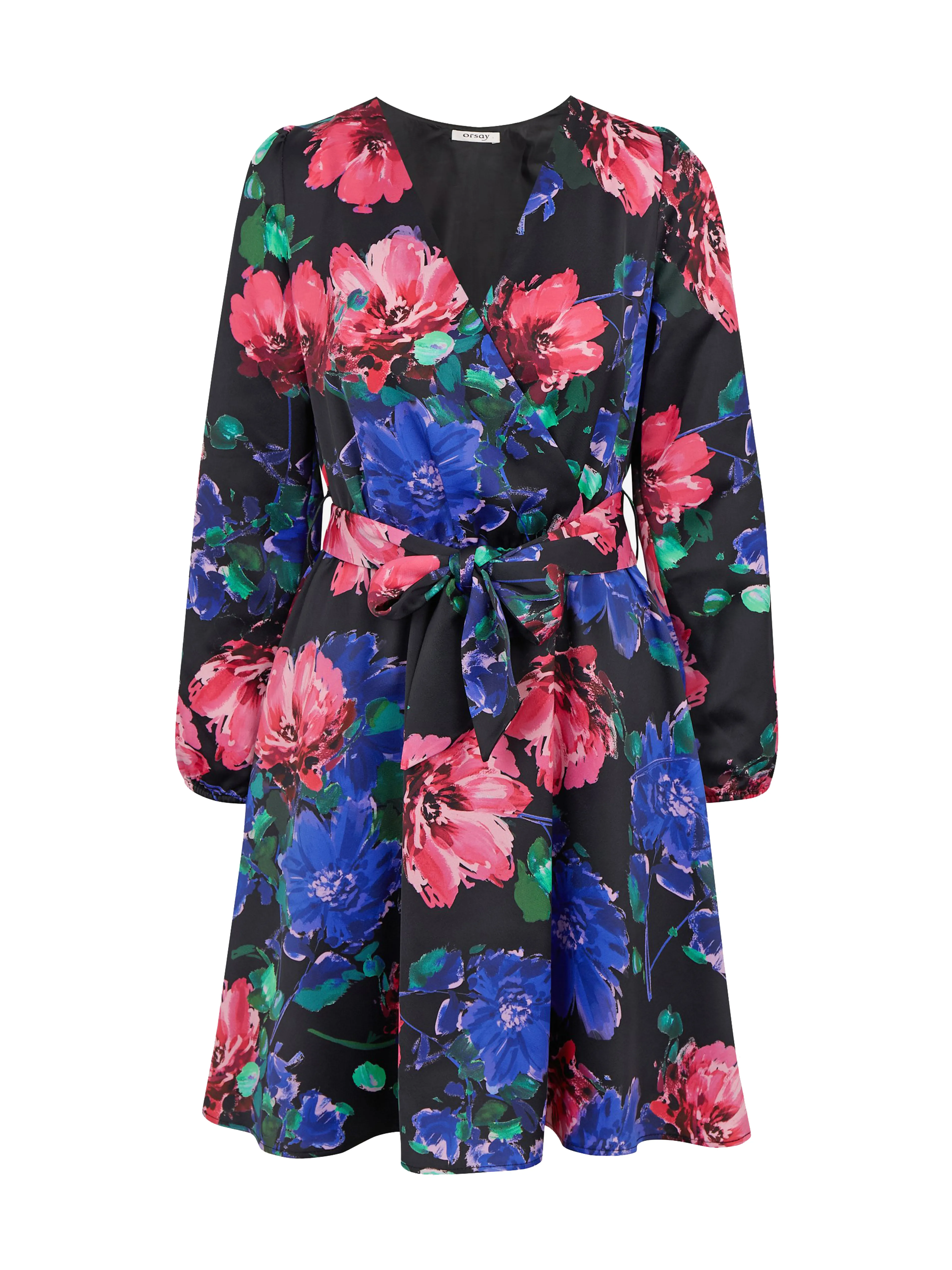 Schwarzes Damen-Blumenkleid ORSAY