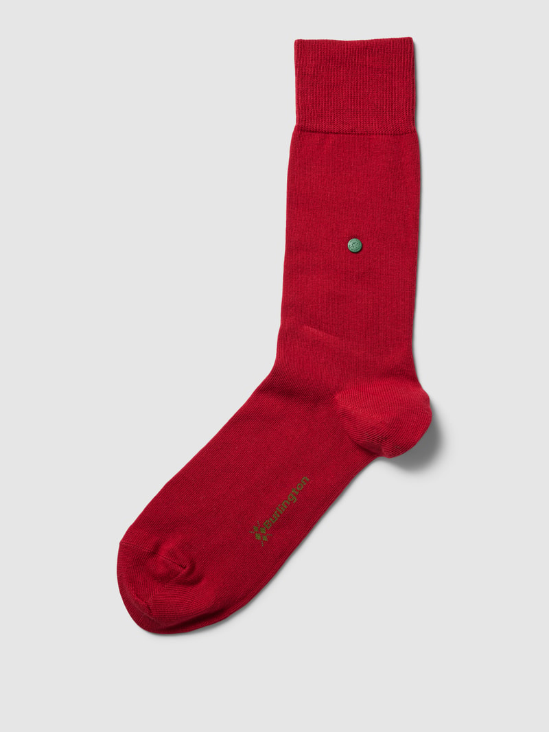 Socken mit elastischem Rippenbündchen Modell 'Lord' in aubergine