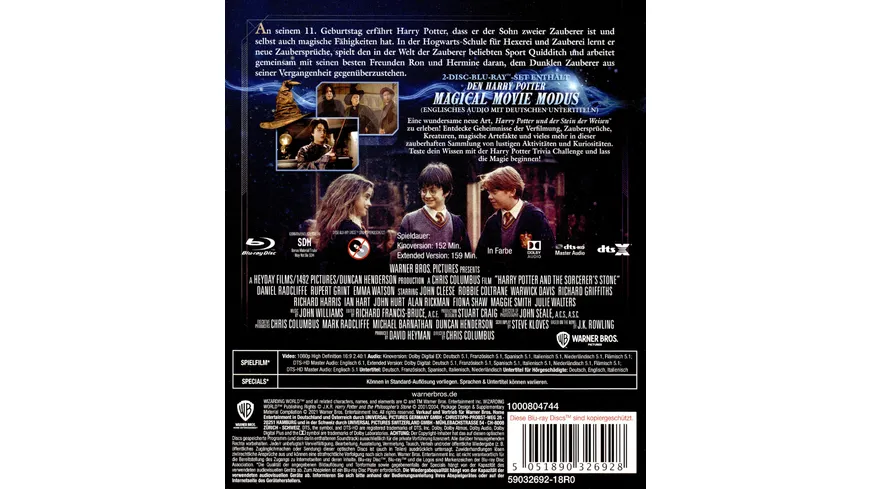 Harry Potter und der Stein der Weisen - Jubiläums-Edition 20 Jahre Magische Momente - Magical Movie Mode[2 BRs]