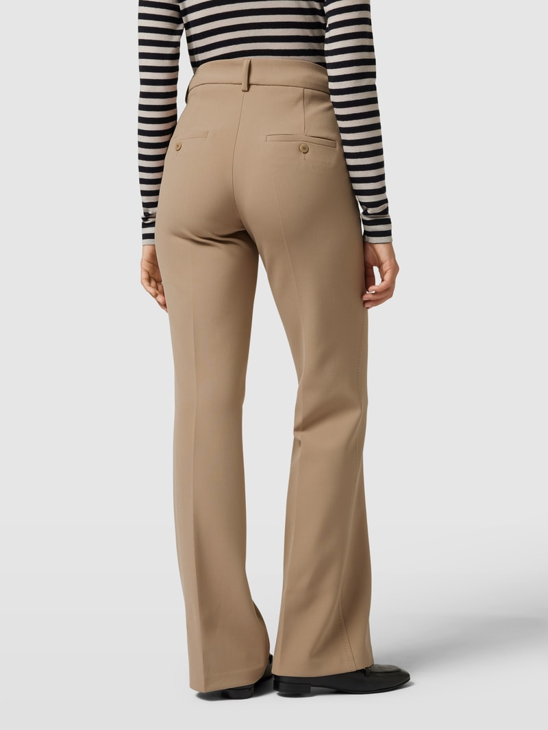 Chino mit Bundfalten Modell 'FRANCE' in beige