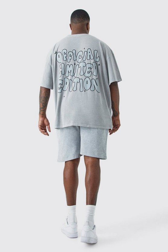 Plus lockere Team Homme Shorts in Grau