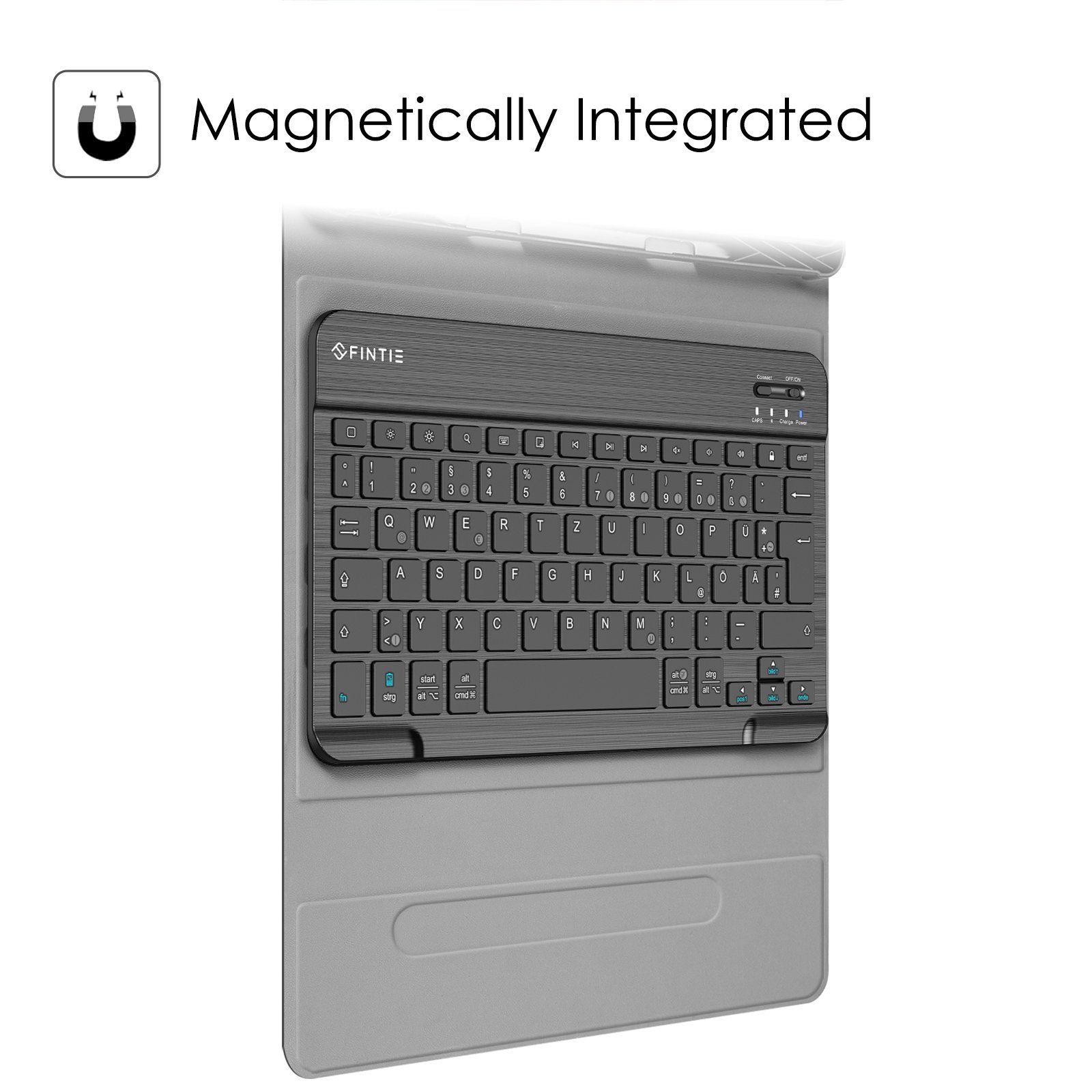 Fintie Tablet-Hülle Tastatur Hülle für Samsung Galaxy Tab S8 11 Zoll 2022 /S7 11 Zoll 2020, Keyboard Cover mit Magnetisch Abnehmbarer Deutscher Bluetooth Tastatur