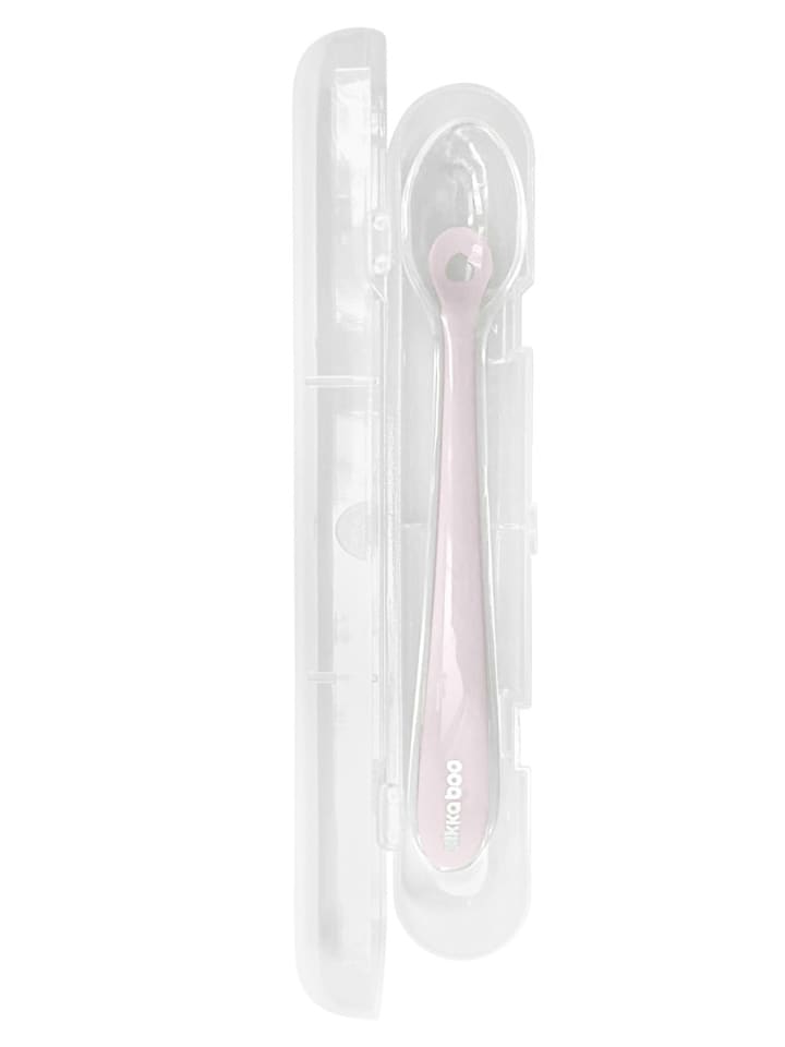 Kikkaboo Baby Silikonlöffel mit Etui in rosa günstig kaufen onesize