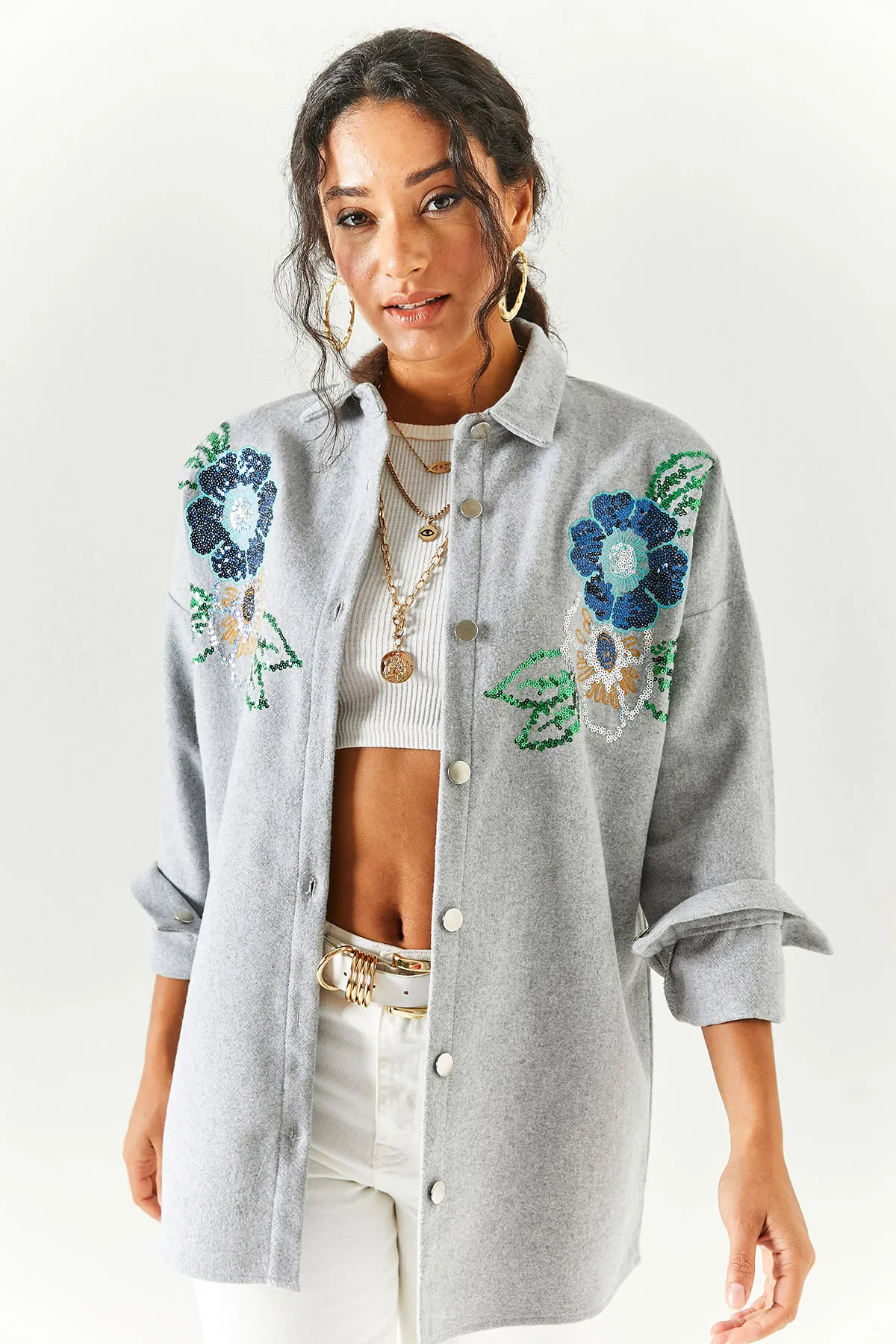 Olalook  Hemd - Grau - Regular Fit