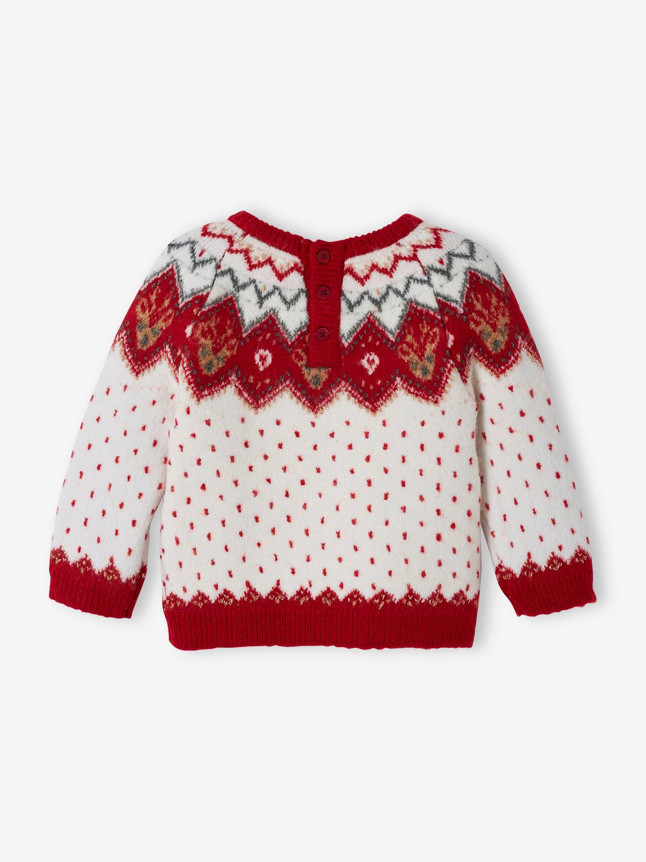 Pull de Noël bébé écru