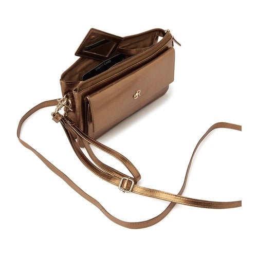 Kabelka dR Amsterdam Clutch metalická zlatá