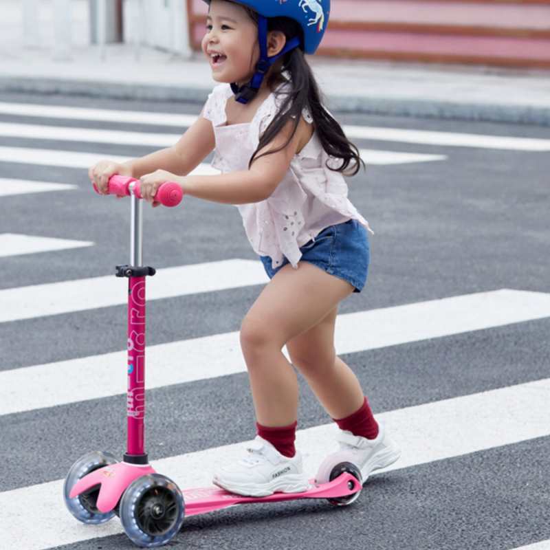 Trottinette 3 Roues LED -Mini Micro Deluxe Rose Led