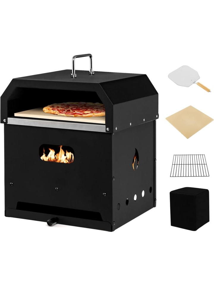 COSTWAY Pizzaofen 4-in-1 in Schwarz günstig kaufen onesize