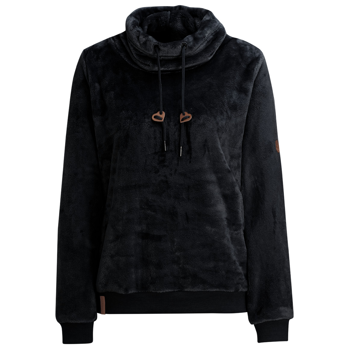 Damen Plüsch-Sweatshirt mit Schalkragen