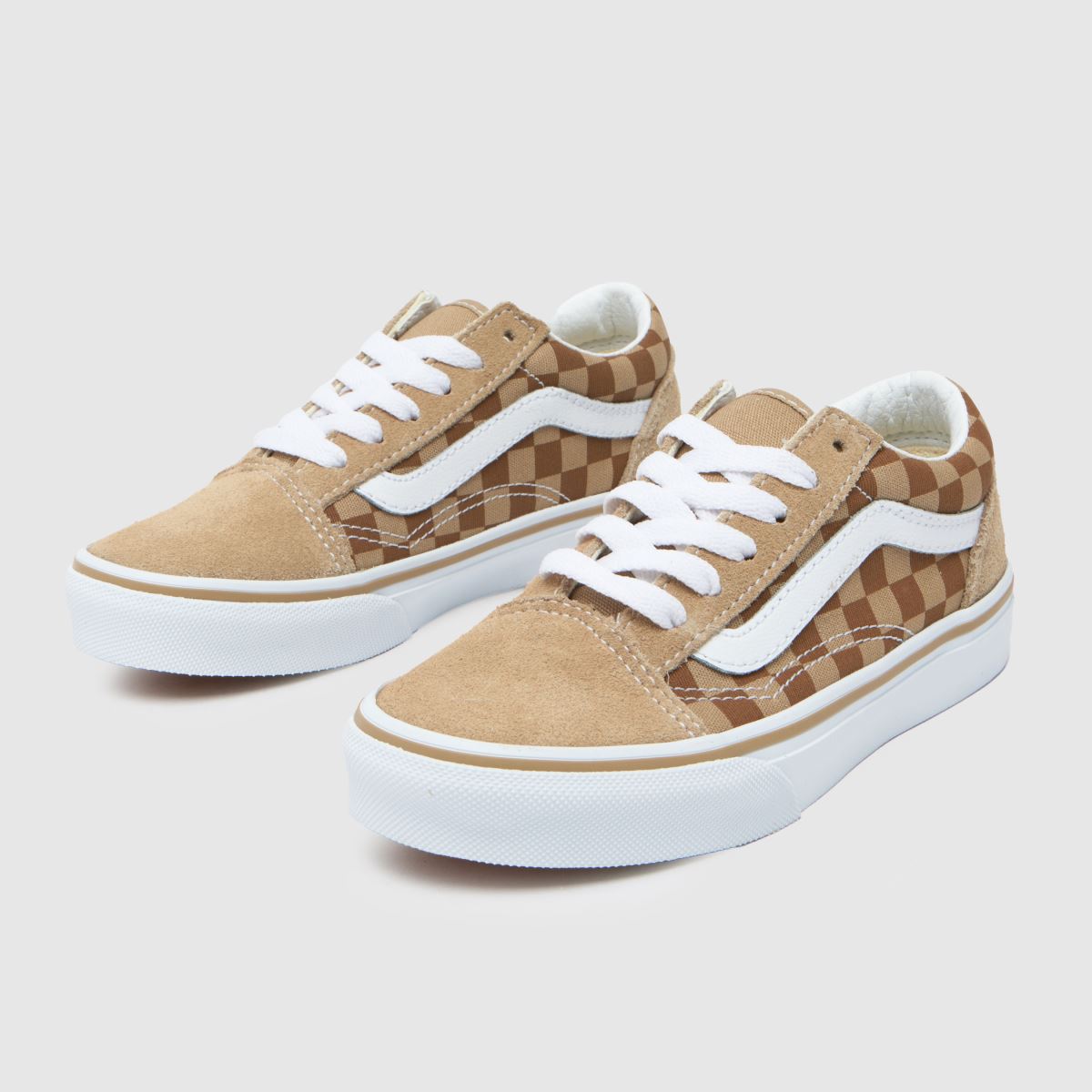 Vans beige & bruna old skool juniorsneakers