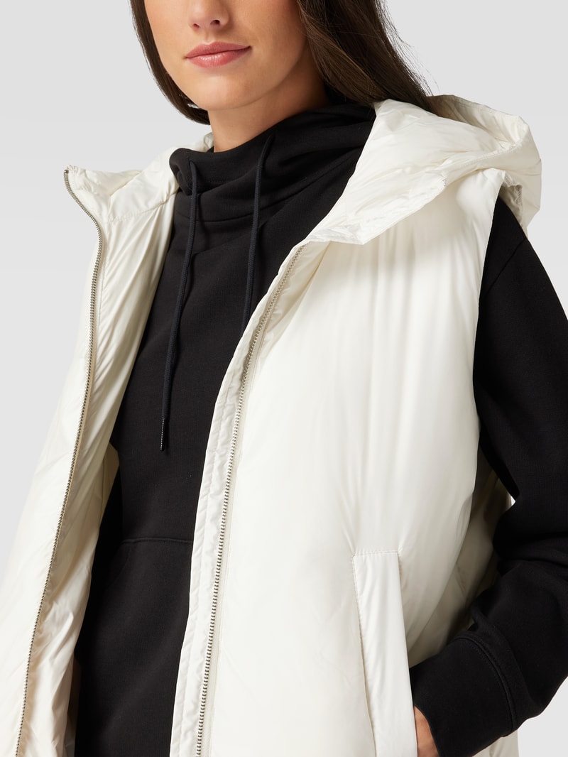 Weste mit Eingrifftaschen Modell 'PUFFER VEST' in offwhite