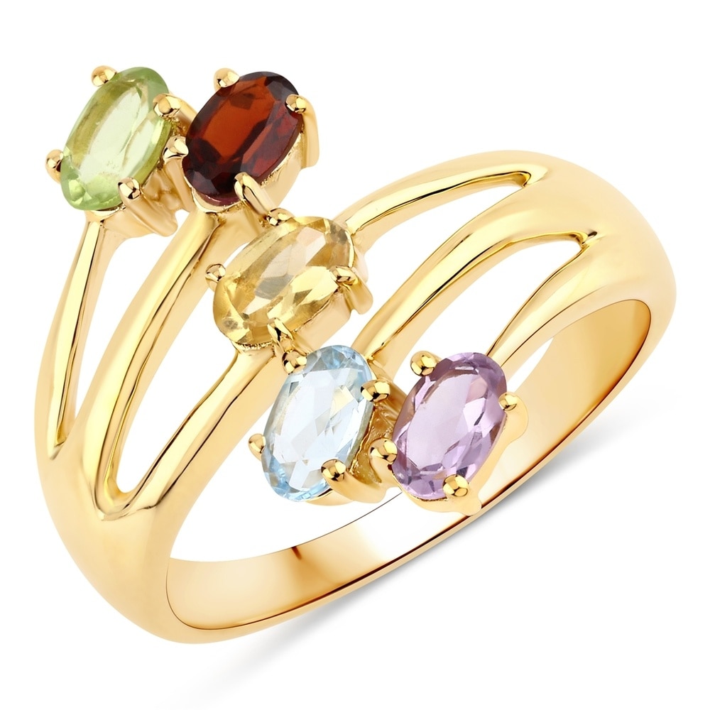 Rafaela Donata Bague Argent sterling Améthyste en Or jaune Bague