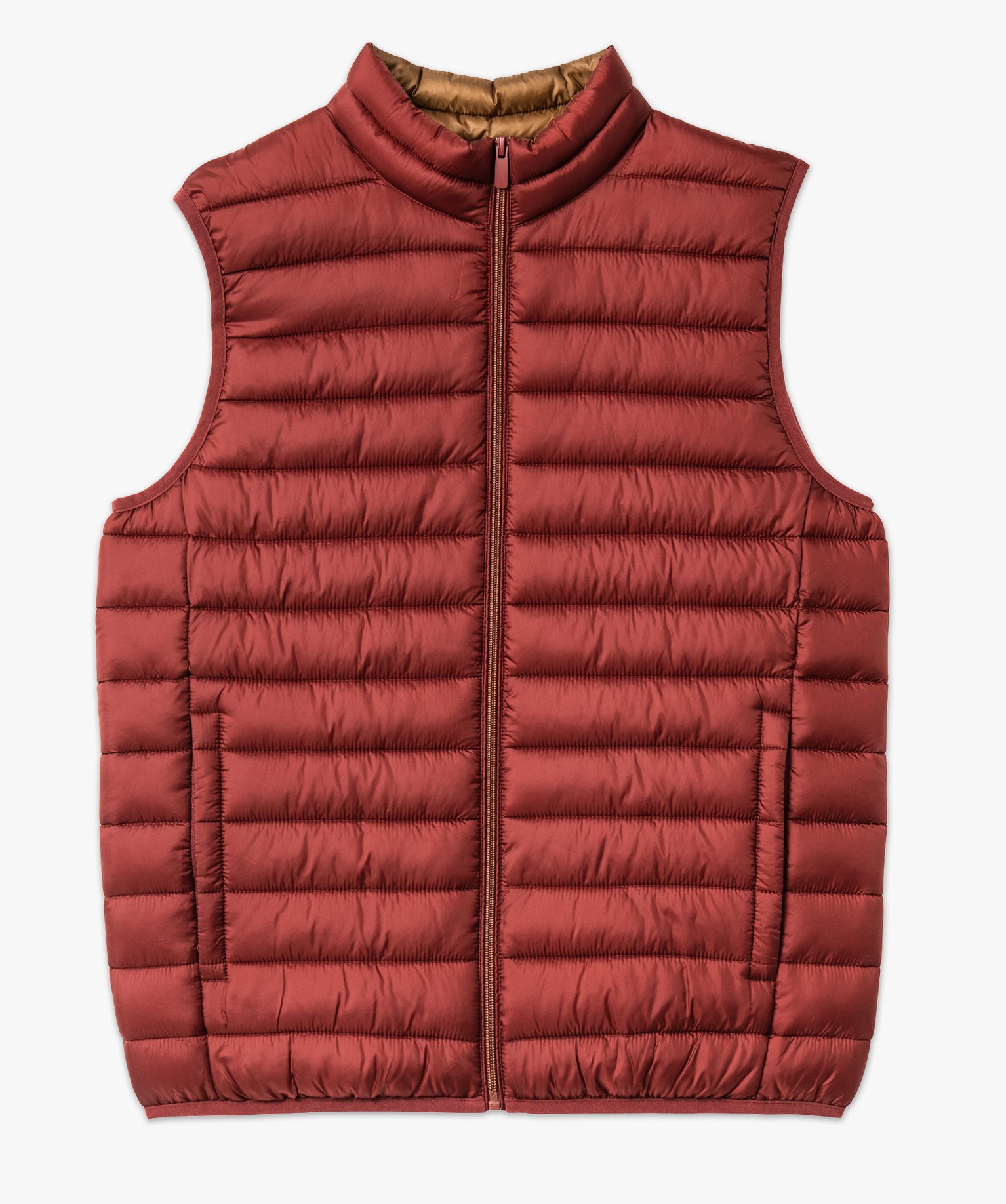 Blouson homme matelassé sans manches orange | GEMO