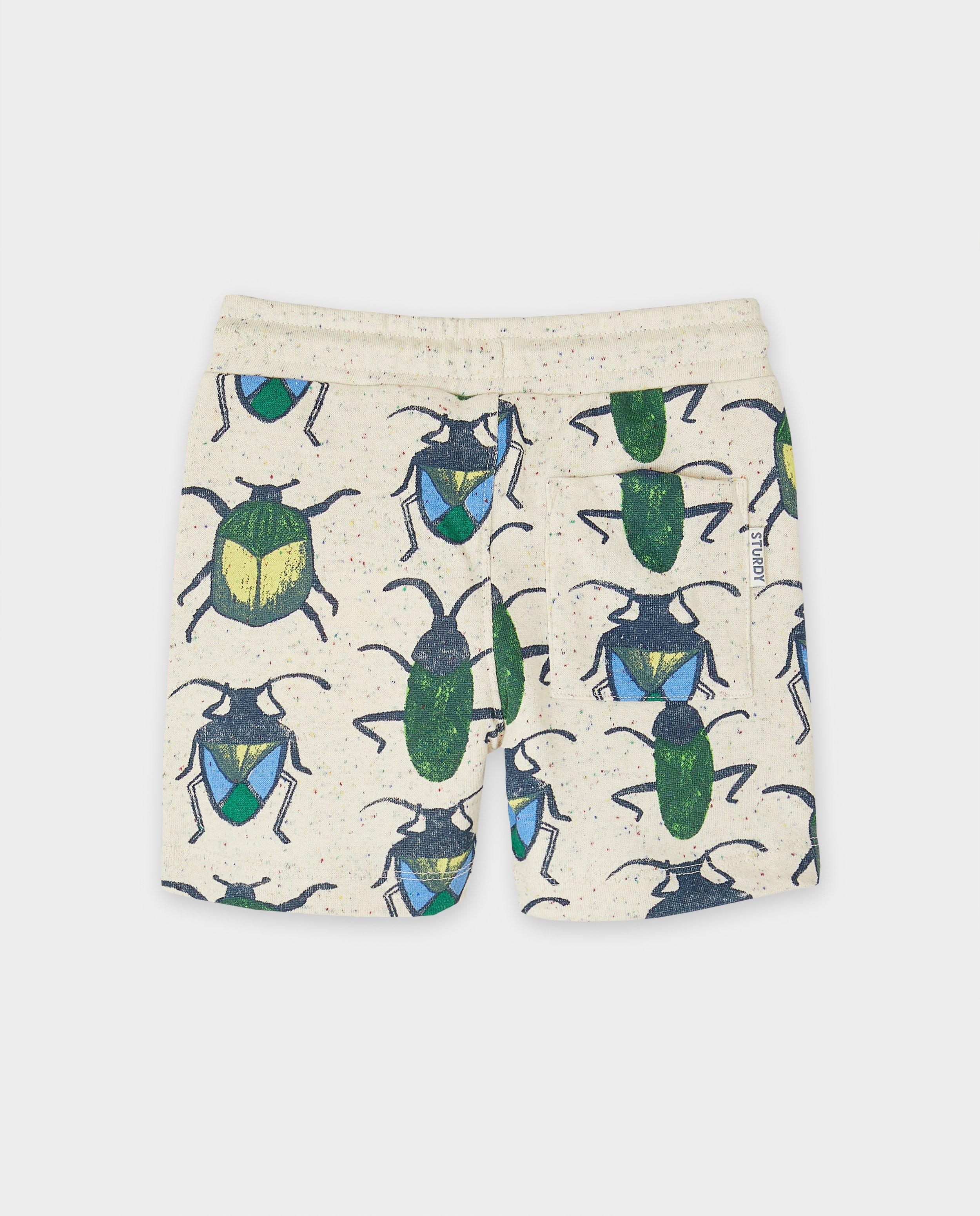 Pantaloni scurți Sturdy & Jubel cu imprimeu de gândaci bej deschis