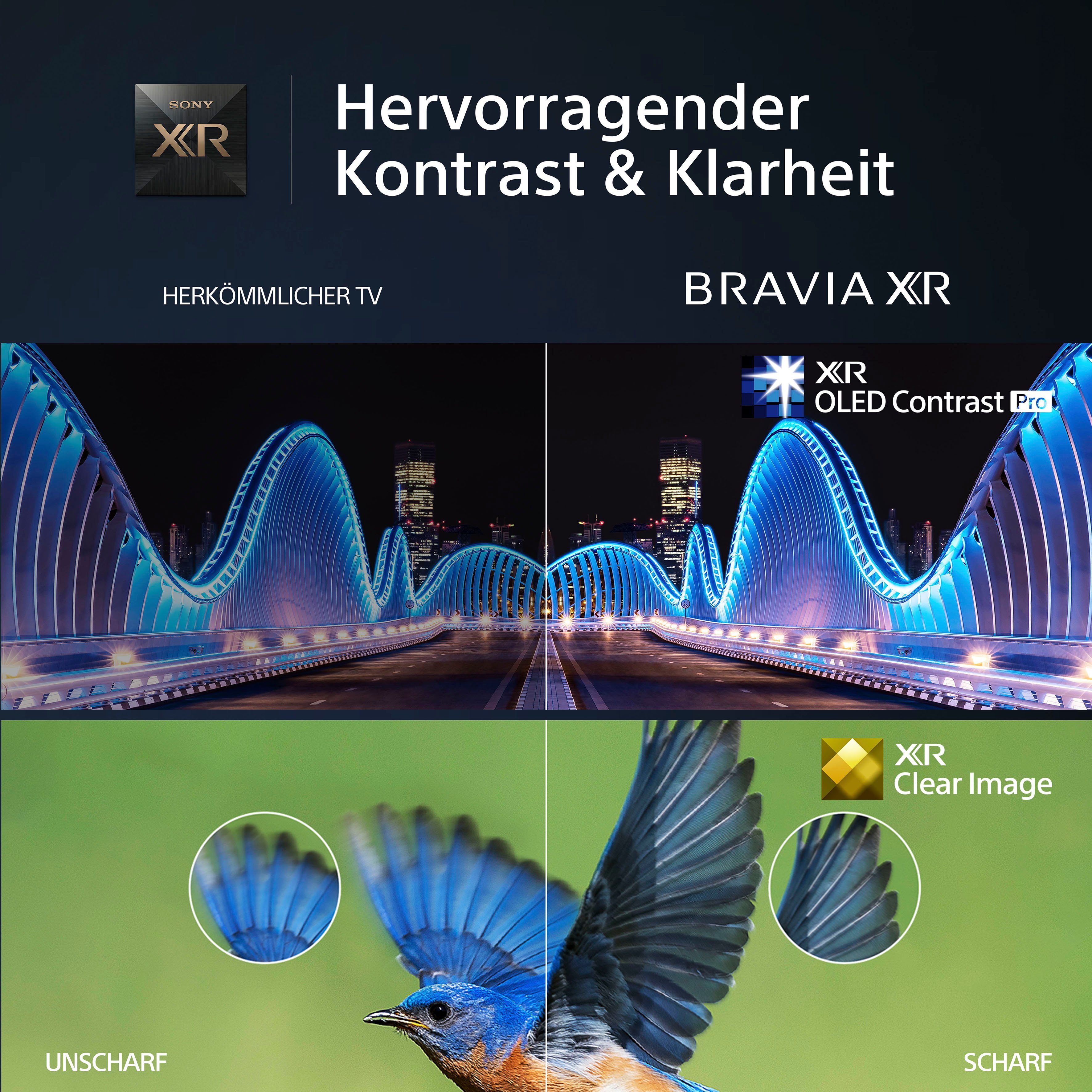 Sony XR-83A80L OLED-Fernseher (210 cm/83 Zoll, 4K Ultra HD, Android TV, Google TV, Smart-TV, Smart-TV, TRILUMINOS PRO, BRAVIA CORE, mit exklusiven PS5-Features)