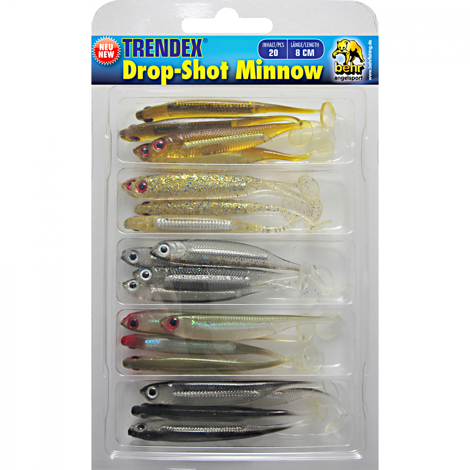 Trendex Softbait Drop-Shot Minnow (Sortiment M)