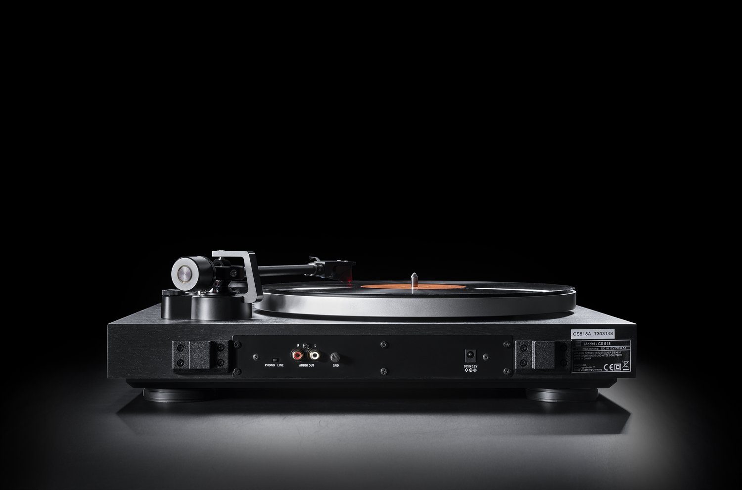 Dual CS 518 Plattenspieler (Riemenantrieb, manuell, abschaltbarer Phono-Vorverstärker, schwarz)