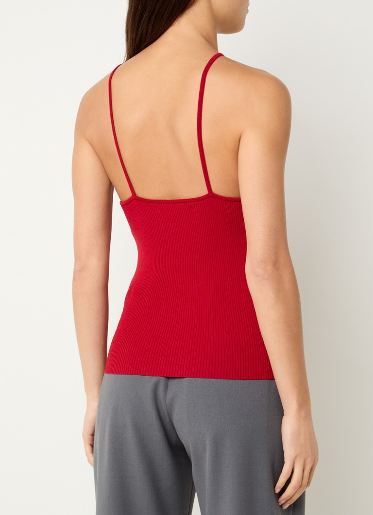 SAMSØE SAMSØE Sanina fine-knit halter top with cut-out detail