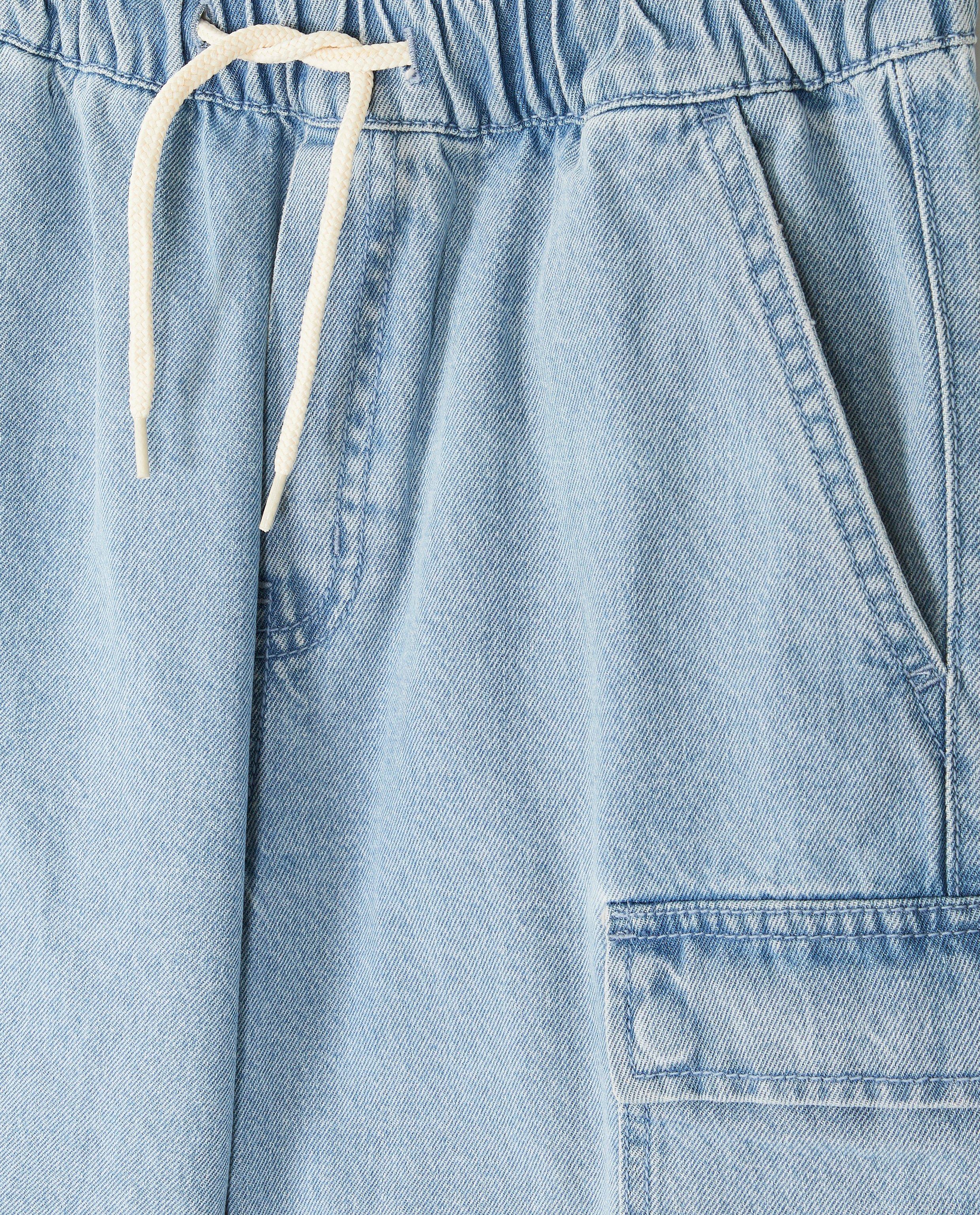 Pantaloni scurți din denim CKS Blue albaștri
