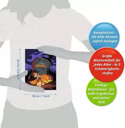 CreArt Halloween Mood - Malen nach Zahlen für Kinder ab 9 Jahren